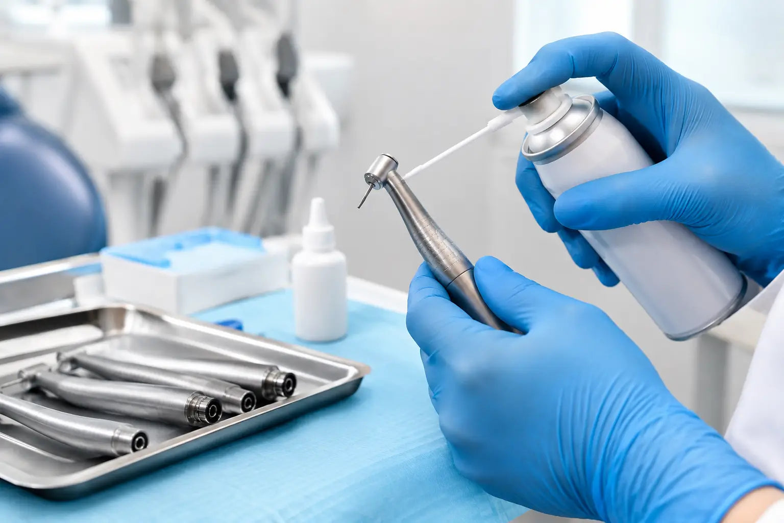 Dental Handpiece Lubrication Procedure Steps