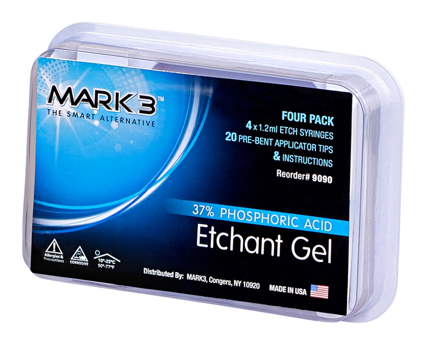 MARK3 Etchant Gel 37% 4/bx. (4x1.2ml Syr. & 20 Tips)