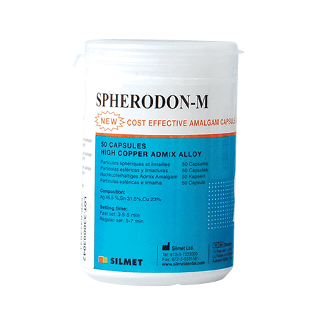Spherodon-M Amalgam Alloy 50/pk - Silmet - DENTAMED USA