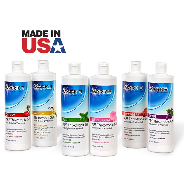 MARK3 APF Thixotropic Fluoride Gel Strawberry 17oz. Bottle