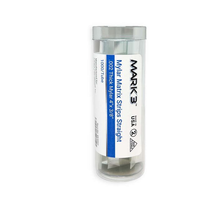 MARK3 Mylar Matrix Strips Straight 0.002", 4" x 3/8" 1000/pk.