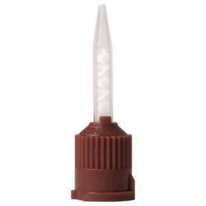 MARK3 T-Style Short HP Mixing Tips Brown Tapered End 1:1 For Temporary and Permanent Cement 30/pk.