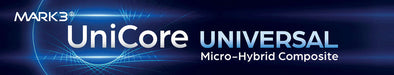 MARK3 UniCore Opaque A2 Syringe 4gm. 1/pk. Universal Micro-Hybrid Composite