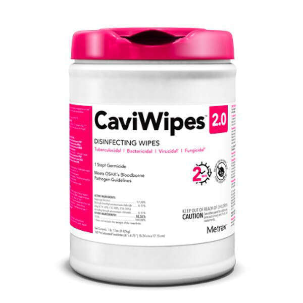 Metrex Caviwipes Towelettes 2.0 6" x 6.75" 160/Cn.