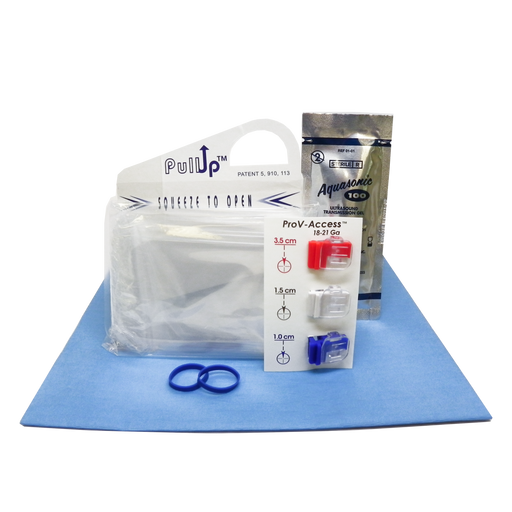 Aspen Surgical Vascular Needle Guide, Singe-Use 3-Depth Set with PullUp Probe Cover Kit, 3.5cm, 1.5cm, 1.0cm Depth, Sterile, 10/bx