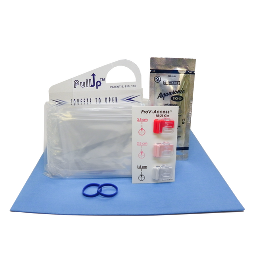 Aspen Surgical Vascular Needle Guide, Singe-Use 3-Depth Set with PullUp Probe Cover Kit, 3.5cm, 2.5cm, 1.5cm Depth, Sterile, 10/bx