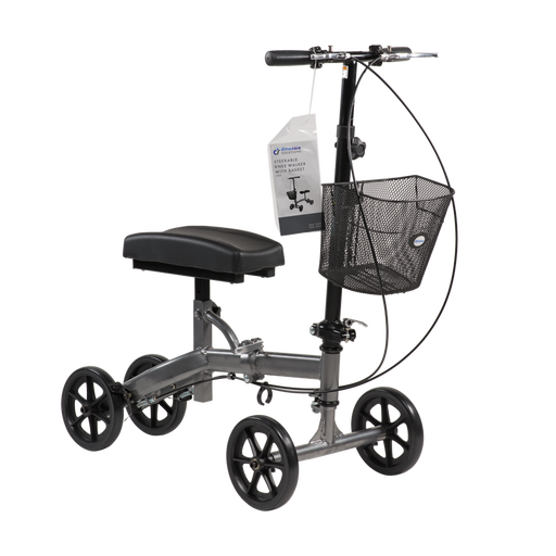 Dynarex Compact Steerable Knee Walker with Basket