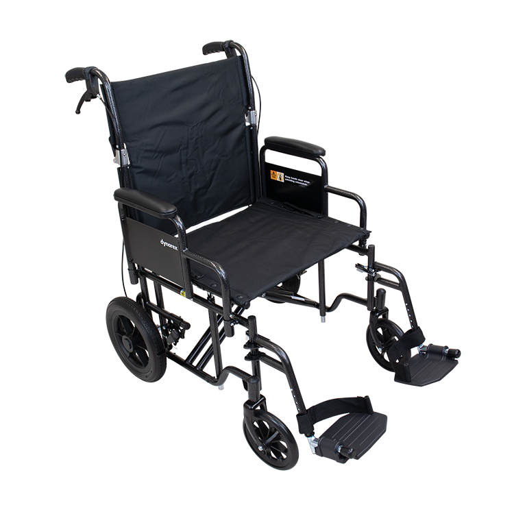 Dynarex Bariatric Transport Wheelchair - 22" x 18"