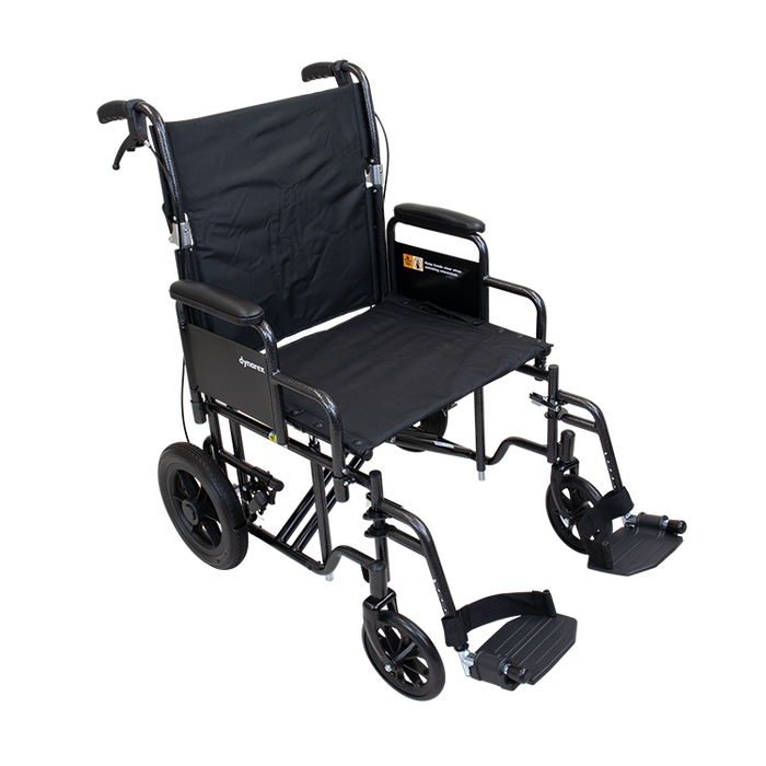 Dynarex Bariatric Transport Wheelchair - 22" x 18"