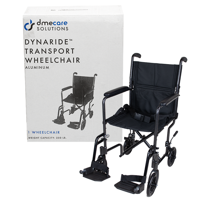 Dynarex DynaRide Transport Wheelchair Aluminum 19"