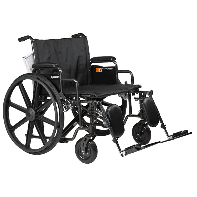 Dynarex Bariatric HD Wheelchairs with Elevating Leg Rest