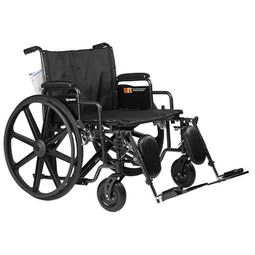 Dynarex Bariatric HD Wheelchair - 28" x 20" w/ ELR