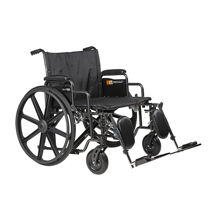 Dynarex Bariatric HD Wheelchair - 30" x 20" w/ ELR