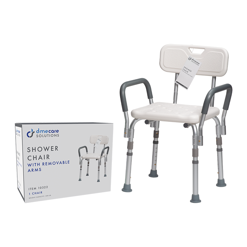 Dynarex Shower Chair with Removable Back and Arms