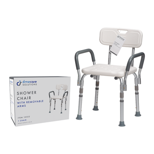 Dynarex Shower Chair with Removable Back and Arms