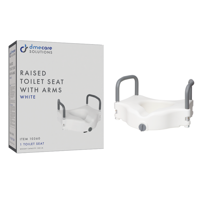Dynarex Locking Raised Toilet Seat with Arms
