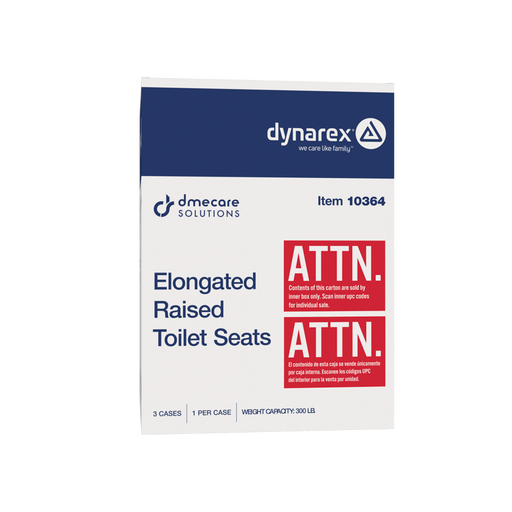 Dynarex Elongated Raised Toilet Seat without Arms
