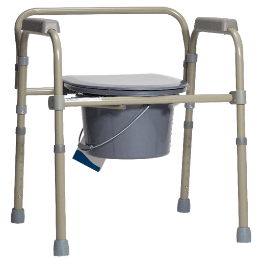 Dynarex Folding Bedside Commode - Bulk Packed