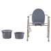 Dynarex Elongated Folding Bedside Commode - Bulk Packed