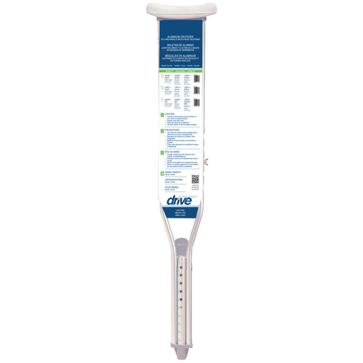 Drive Medical EZ Adjust Aluminum Crutches, Case of 8 Tall — Case of 8