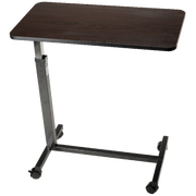 Dynarex Low Overbed Table, Walnut
