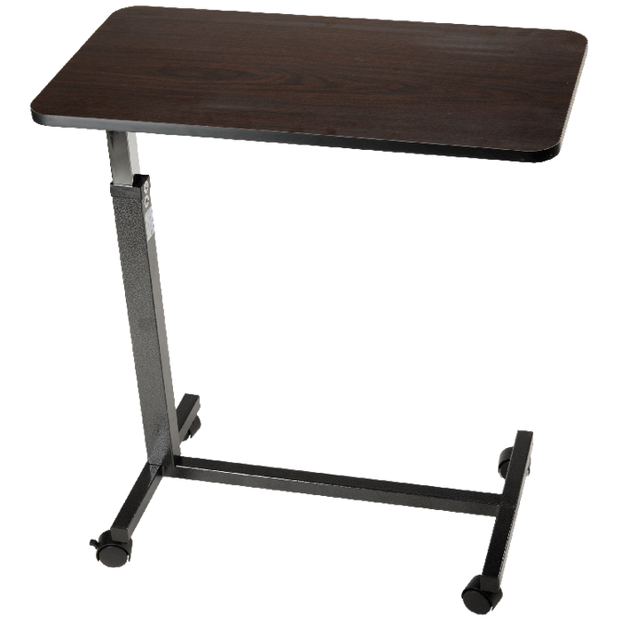 Dynarex Low Overbed Table, Walnut