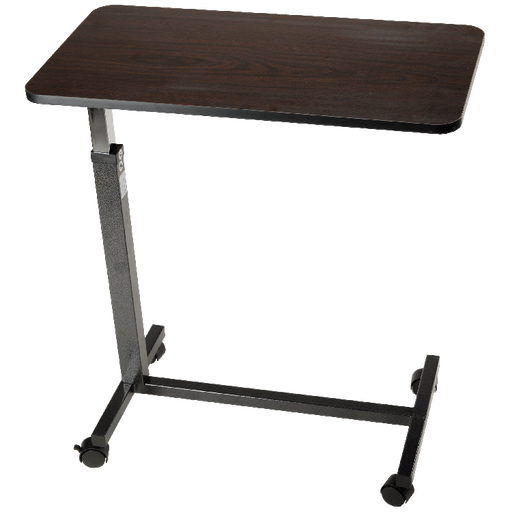 Dynarex Low Overbed Table, Walnut