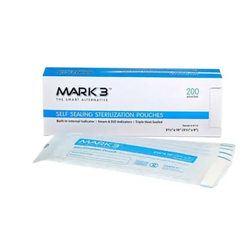 Self Sealing Sterilization Pouches 200/bx - MARK3 STERILIZATION POUCHES self-sealing-sterilization-pouches-200-bx-mark3 DENTAMED USA Self
