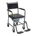 Drive Medical Upholstered Drop Arm Wheeled Commode — 11120SV-1F