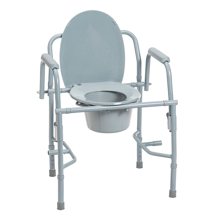 Drive Medical Deluxe Steel Drop Arm Commode — 11125KD-1