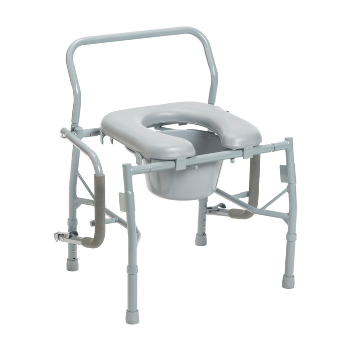 Drive Medical Drop Arm Steel Commode — 11125PSKD-1