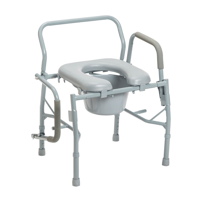 Drive Medical Drop Arm Steel Commode — 11125PSKD-1