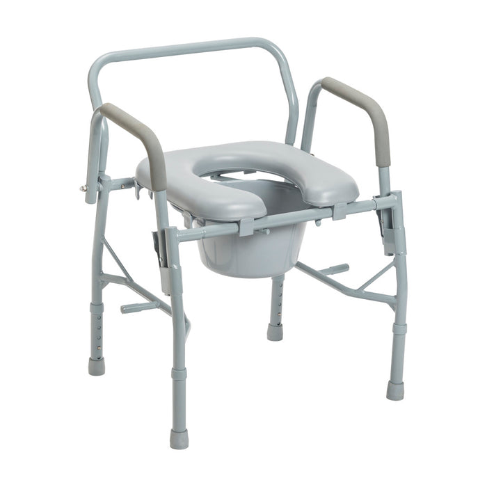 Drive Medical Drop Arm Steel Commode — 11125PSKD-1