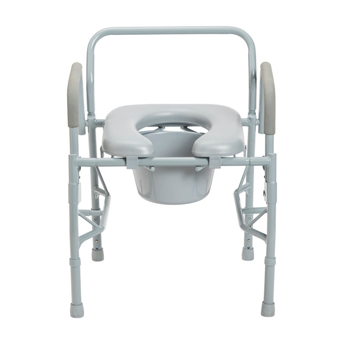 Drive Medical Drop Arm Steel Commode — 11125PSKD-1