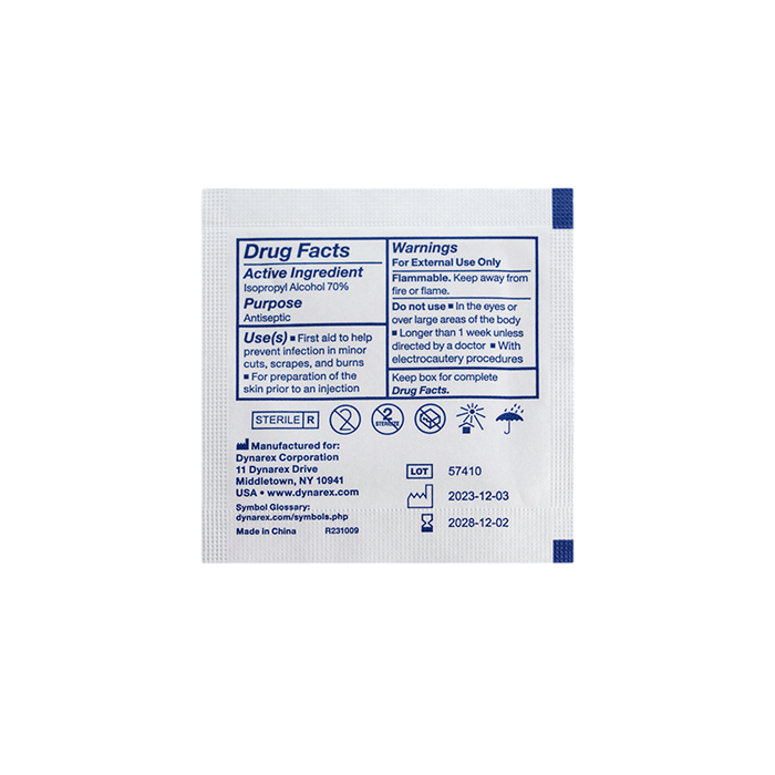 Dynarex Sterile Alcohol Prep Pads