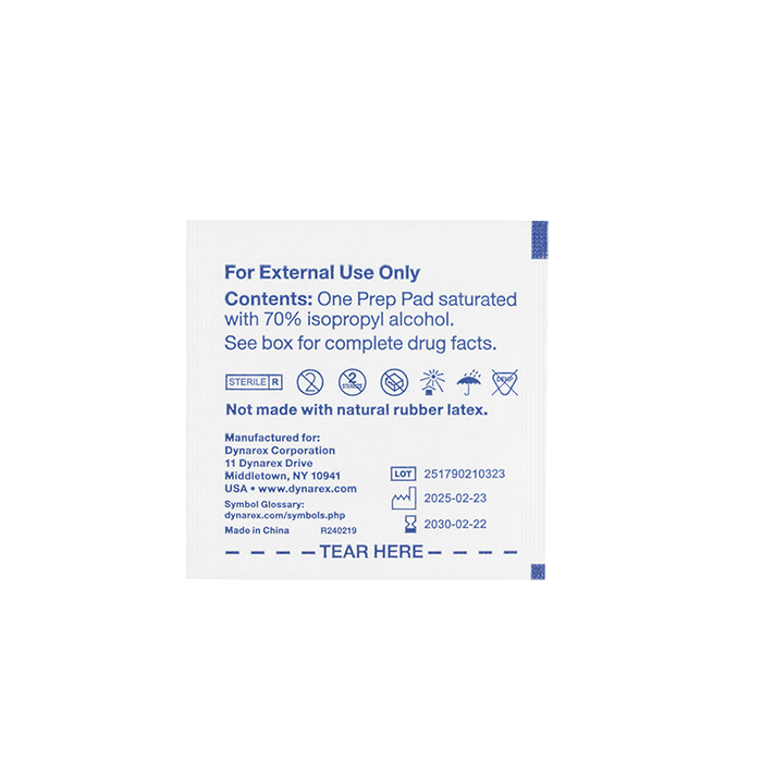 Dynarex Sterile Alcohol Prep Pads