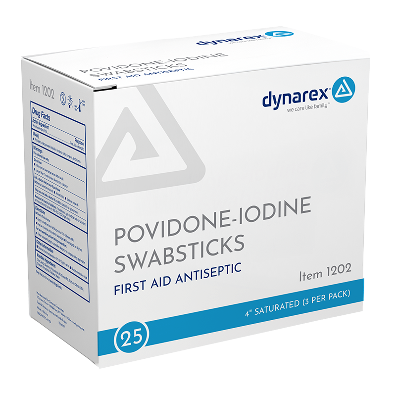Dynarex Povidone Iodine Swabsticks