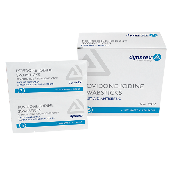Dynarex Povidone Iodine Swabsticks