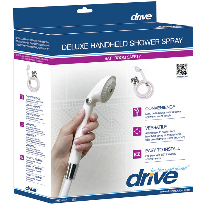 Drive Medical Deluxe Handheld Shower Spray with Diverter Valve — 12037