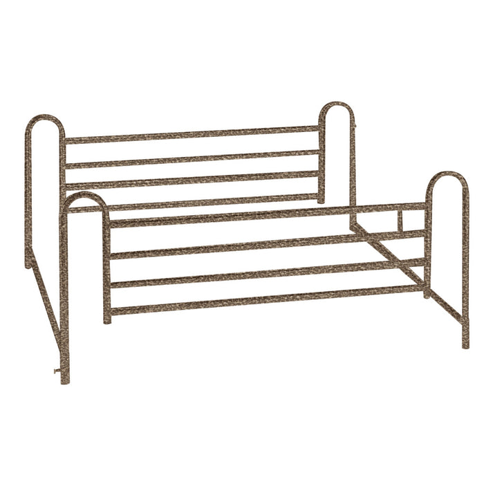 Drive Medical Standard Telescoping Full-Length Side Rail, Brown-Vein Finish — 15001ABV