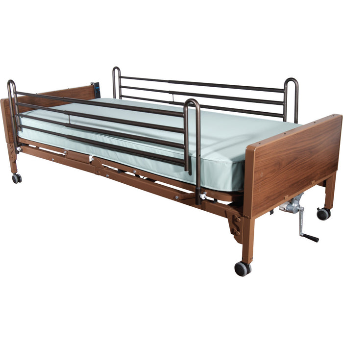 Drive Medical Standard Telescoping Full-Length Side Rail, Brown-Vein Finish — 15001ABV