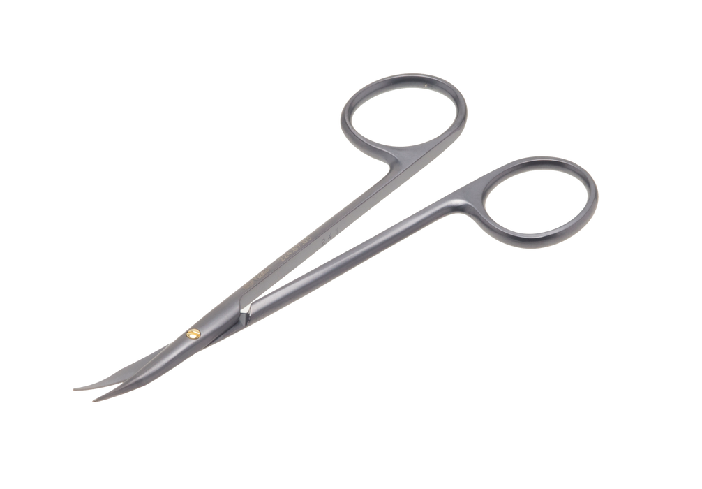 Aspen Surgical 224.67.63 Scissors, Stevens Tenotomy, Curved, Razor Edge & Micro Serrations, Ceramic Coated, 5-1/8 "