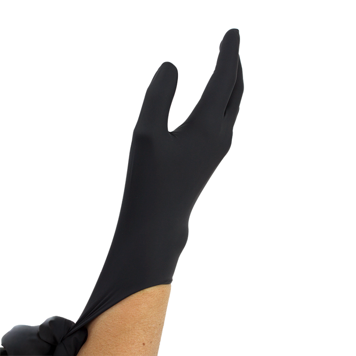 Dynarex Black Arrow Latex Exam Gloves, Powder-Free