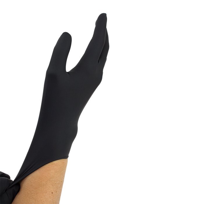 Dynarex Black Arrow Latex Exam Gloves, Powder-Free