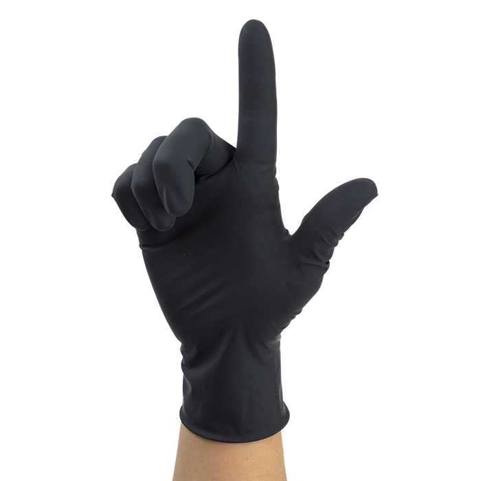 Dynarex Black Arrow Latex Exam Gloves, Powder-Free