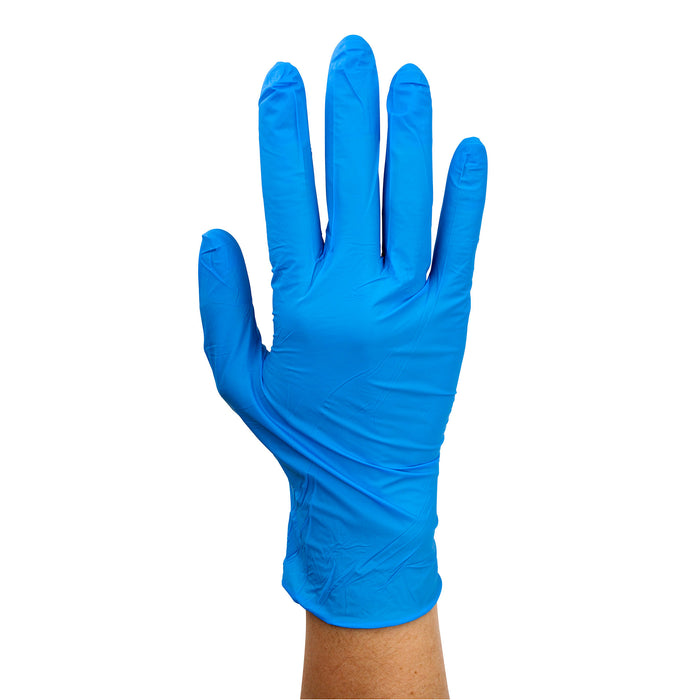 Dynarex Safe-Touch Blue Nitrile Exam Gloves, Powder-Free
