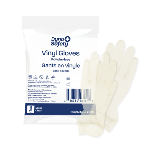 Dynarex Vinyl Gloves in a Bag, Powder-Free