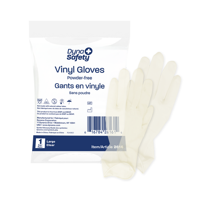 Dynarex Vinyl Gloves in a Bag, Powder-Free