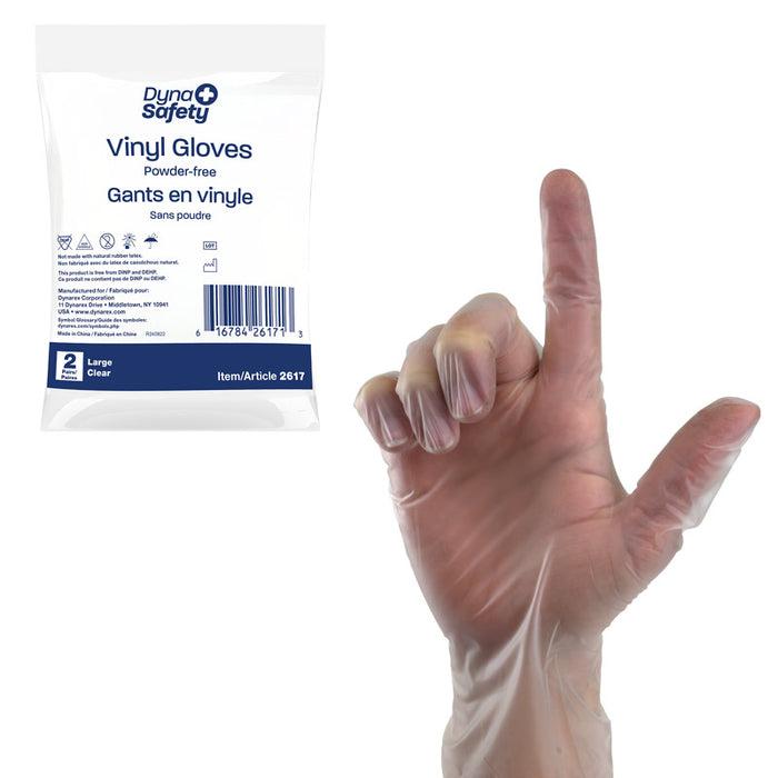Dynarex Vinyl Gloves in a Bag, Powder-Free