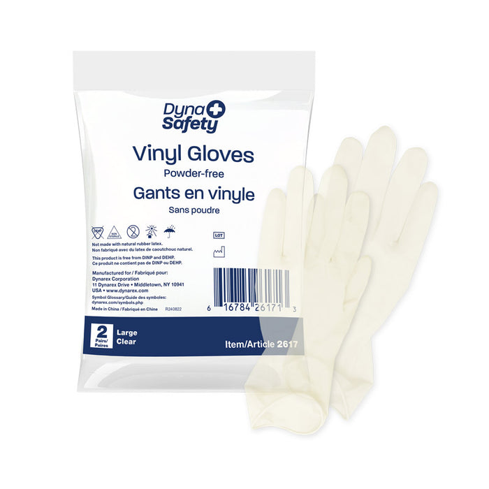 Dynarex Vinyl Gloves in a Bag, Powder-Free